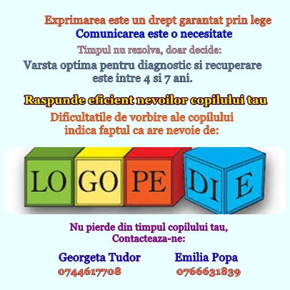 evaluare logopedica, recuperare tulburari de vorbire
